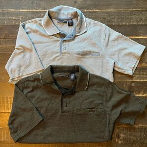 2 Knightsbridge Men's Polo Shirt Size Small - Short Sleeve - Gray and Olive